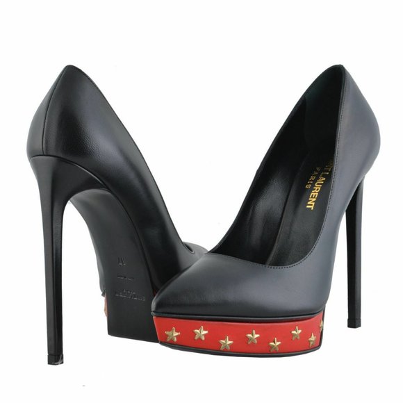 Saint Laurent Leather High Heel Pumps Shoes - Picture 7 of 7